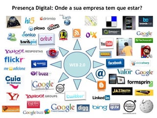 WEB 2.0 Presença Digital: Onde a sua empresa tem que estar? 