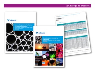 p.32 / Vallourec / Tubos e Componentes Trefilados, Perfilados e Laminados - Cold-Drawn, Shaped and Rolled Tubes and Components
Informações técnicas
Technical Information
Propriedades mecânicas (valores mínimos): DIN 2391-2:1994-09
Mechanical properties (minimum values): DIN 2391-2:1994-09
Grau
Grade
N° do
aço
Steel N°
BK
BKW
BKS
GBK
NBK
RT [MPa]
TS [MPa]
AL [%]
EL [%]
RT [MPa]
TS [MPa]
AL [%]
EL [%]
RT [MPa]
TS [MPa]
LE [MPa]
YS [MPa]
AL [%]
EL [%]
RT [MPa]
TS [MPa]
AL [%]
EL [%]
RT [MPa]
TS [MPa]
LE [MPa]
YS [MPa]
AL [%]
EL [%]
St 30 Si 1.0211
430
8
380
12
380
280
16
280
30 290 - 420
215
30
St 30 Al 1.0212
430
8
380
12
380
280
16
280
30 290 - 420
215
30
St 35 1.0308
480
6
420
10
420
315
14
315
25 340 - 470
235
25
St 45 1.0408
580
5
520
8
520
375
12
390
21 440 - 570
255
21
St 52 1.0580
640
4
580
7
580
420
10
490
22 490 - 630
355
22
DIN EN 10305-1:2010-05
Grau
Grade
N° do
aço
Steel N°
+ C
+ LC
+ SR
+ A
+ N
RT [MPa]
TS [MPa]
AL [%]
EL [%]
RT [MPa]
TS [MPa]
AL [%]
EL [%]
RT [MPa]
TS [MPa]
LE [MPa]
YS [MPa]
AL [%]
EL [%]
RT [MPa]
TS [MPa]
AL [%]
EL [%]
RT [MPa]
TS [MPa]
LE [MPa]
YS [MPa]
AL [%]
EL [%]
E215 1.0212
430
8
380
12
380
280
16
280
30 290 - 430
215
30
E235 1.0308
480
6
420
10
420
350
16
315
25 340 - 480
235
25
E355 1.0580
640
4
580
7
580
450
10
450
22 490 - 630
355
22
Composição química (%) em massa: SAE J 403:2009-12 - Aços carbono
Chemical composition (%) in mass: SAE J 403:2009-12 - Carbon steels
SAE No.
Classe
Class
C
Mn
P
S
1008
Não ressulfurado/ Non-resulfurized
≤ 0,10
0,30 - 0,50
≤ 0,040
≤ 0,050
1010
Não ressulfurado/ Non-resulfurized
0,08 - 0,13
0,30 - 0,60
≤ 0,040
≤ 0,050
1020
Não ressulfurado/ Non-resulfurized
0,18 - 0,23
0,30 - 0,60
≤ 0,040
≤ 0,050
1021
Não ressulfurado/ Non-resulfurized
0,18 - 0,23
0,60 - 0,90
≤ 0,040
≤ 0,050
1022
Não ressulfurado/ Non-resulfurized
0,18 - 0,23
0,70 - 1,00
≤ 0,040
≤ 0,050
1026
Não ressulfurado/ Non-resulfurized
0,22 - 0,28
0,60 - 0,90
≤ 0,040
≤ 0,050
1030
Não ressulfurado/ Non-resulfurized
0,28 - 0,34
0,60 - 0,90
≤ 0,040
≤ 0,050
1035
Não ressulfurado/ Non-resulfurized
0,32 - 0,38
0,60 - 0,90
≤ 0,040
≤ 0,050
1045
Não ressulfurado/ Non-resulfurized
0,43 - 0,50
0,60 - 0,90
≤ 0,040
≤ 0,050
1050
Não ressulfurado/ Non-resulfurized
0,48 - 0,55
0,60 - 0,90
≤ 0,040
≤ 0,050
1518(1) Alto manganês/ High-manganese
0,15 - 0,21
1,10 - 1,40
≤ 0,040
≤ 0,050
1541
Alto manganês/ High-manganese
0,36 - 0,44
1,35 - 1,65
≤ 0,040
≤ 0,050
1) O aço SAE 1518 foi retirado da norma SAE J 403:2009-12 e agora faz parte da norma SAE J 1249:2008-12 («Former SAE Ex-Steels»)
1) The SAE 1518 steel has been removed from SAE J 403:2009-12 standard and is now part of the SAE J 1249:2008-12 standard
(“Former SAE Ex-Steels”)
Outros aços carbono: VMec 134AP (usinabilidade superior), St 37.4, ABNT 1010, ABNT 1045, AISI 1035, ASTM A 179, JIS STAM 390G
e outras qualidades sob consulta.
Other carbon steels: VMec 134AP (superior machinability), St 37.4, ABNT 1010, ABNT 1045, AISI 1035, ASTM A 179, JIS STAM 390G and other
qualities upon inquiry
AÇOS CARBONO / CARBON STEELS
|| Catálogo de produtos
 