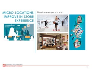 34
MICRO-LOCATIONS
IMPROVE IN-STORE
EXPERIENCE
They know where you are!
 