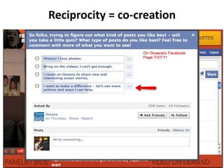 Reciprocity = co-creation