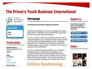 Online fundraising
 