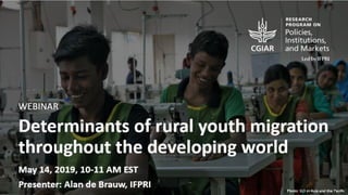 Motivation: Voluntary migration plays central role in
development
▪ Countries with higher GDP have lower share of labor in...