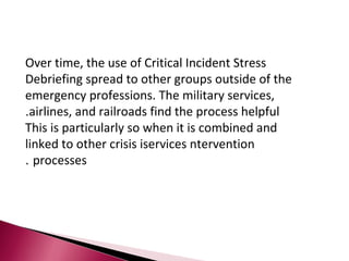 Critical Incident Stress Debriefing (CISD) | PPT
