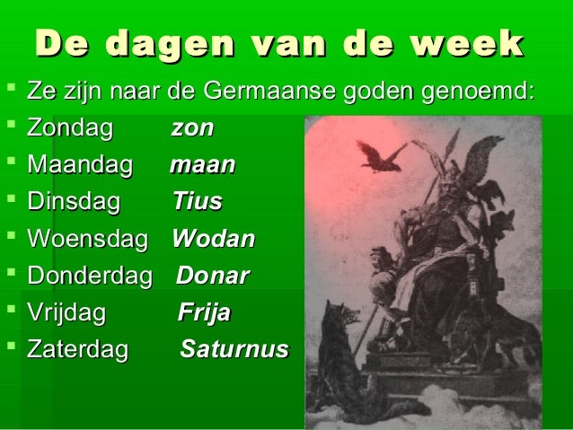 Germaanse Goden Dagen Van De Week