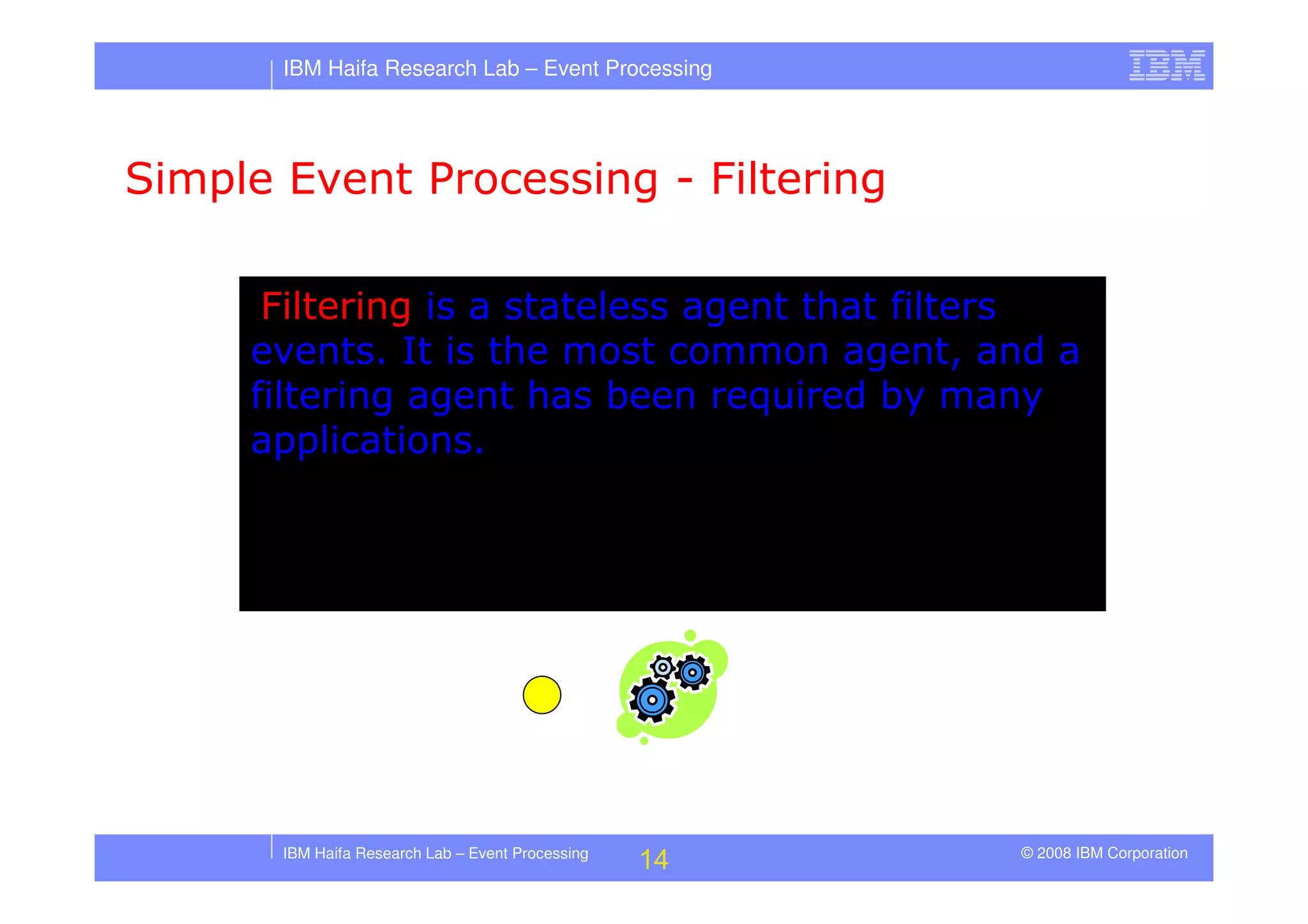 Tutorial in DEBS 2008 - Event Processing Patterns