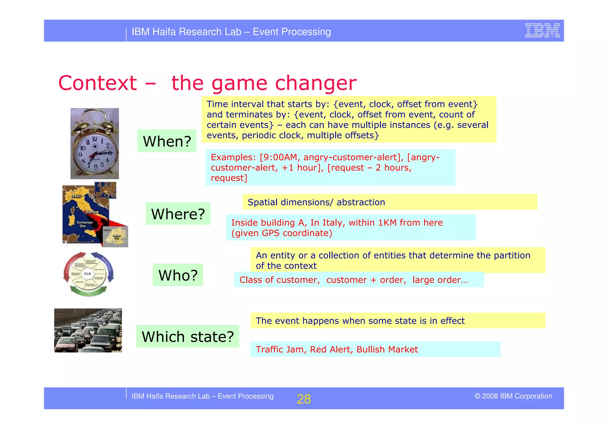 Tutorial in DEBS 2008 - Event Processing Patterns