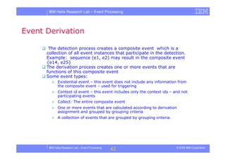 Tutorial in DEBS 2008 - Event Processing Patterns