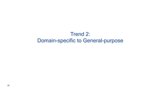 25
Trend 2:
Domain-specific to General-purpose
 