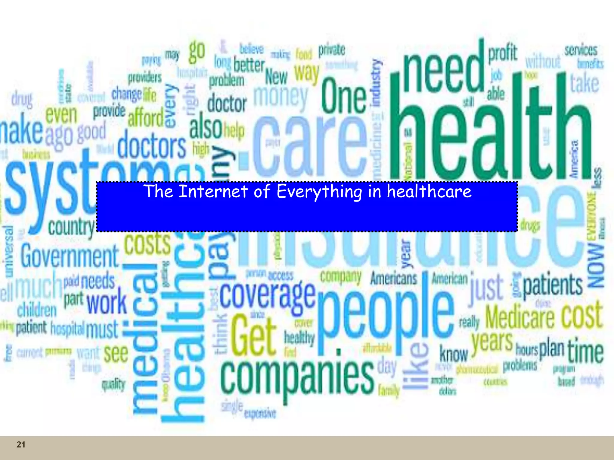 21
The Internet of Everything in healthcare
 