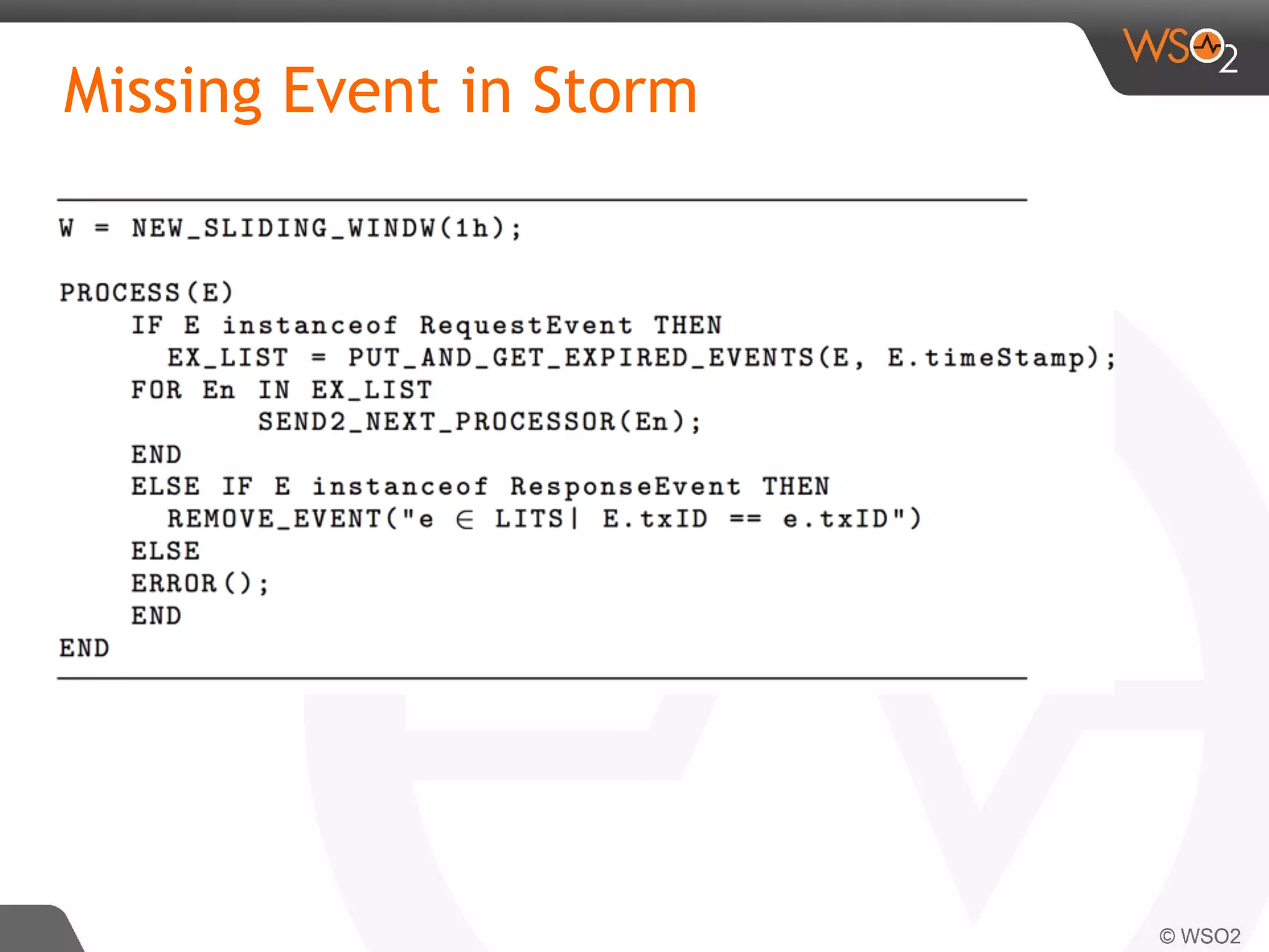 Missing Event in Storm
 