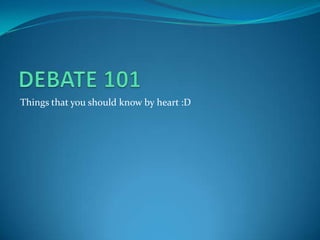 Things that you should know by heart :D
 