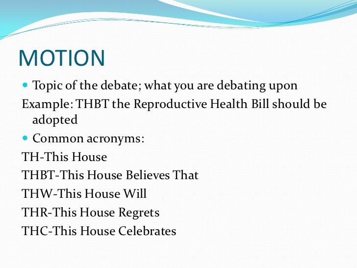 Debate Basics