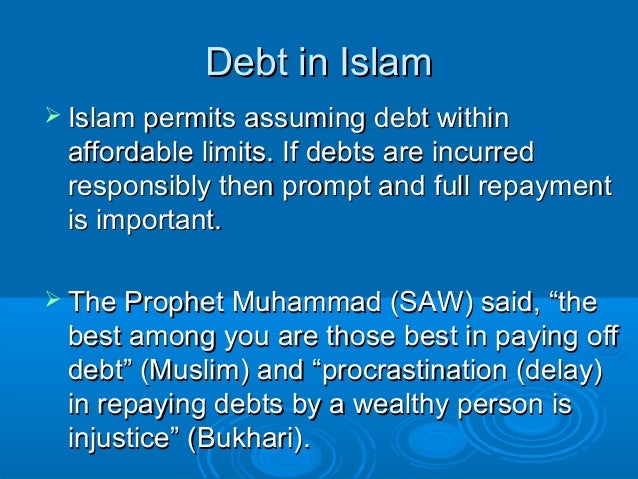 Debt Management In Islam
