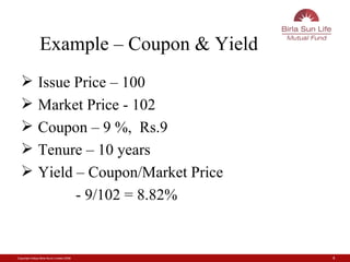 Discount Yield Quote Example BASIC KNOWLEDGE ABOUT DEBT | PPT