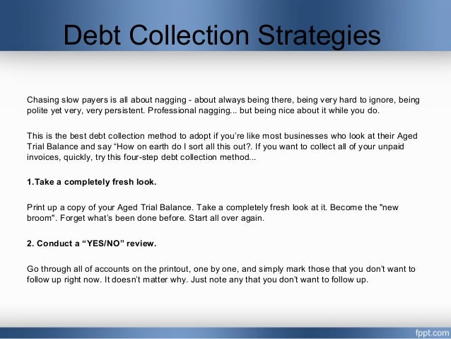 Debt collection strategies