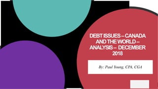 WOODGROVE
BANK
DEBTISSUES–CANADA
ANDTHEWORLD–
ANALYSIS– DECEMBER
2018
By: Paul Young, CPA, CGA
 