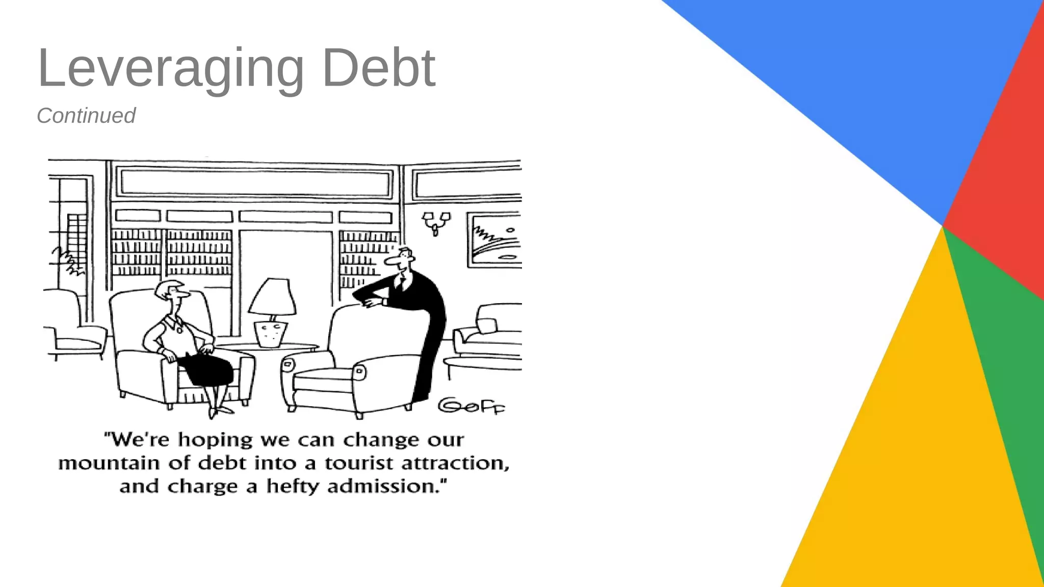 Leveraging Debt
Continued
 