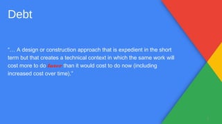 Technical & Product Debt Management | PPT