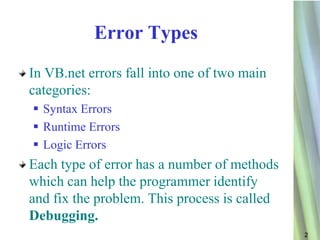 Debugging | PPTX | Programming Languages | Computing