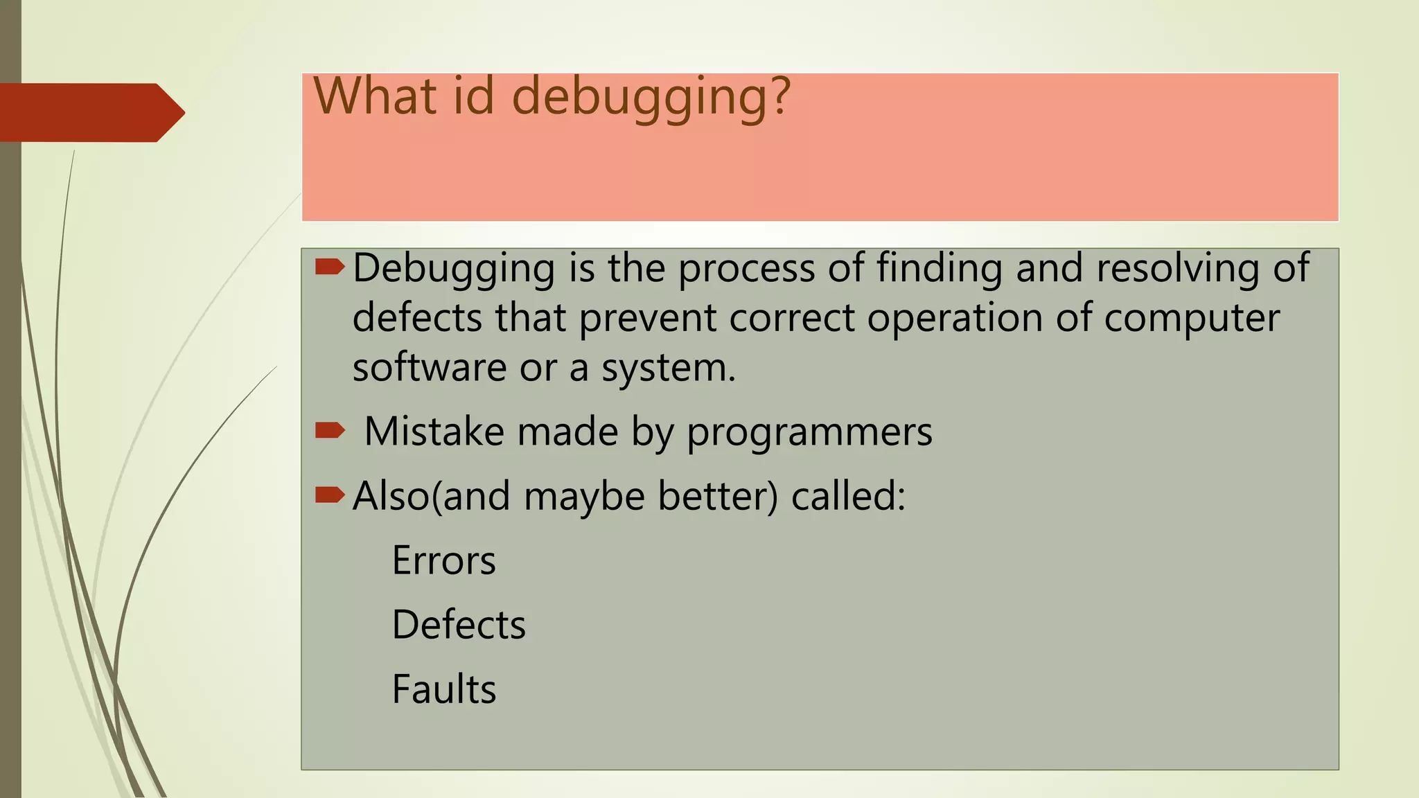 Debugging | PPTX