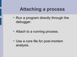 Debugging Applications with GNU Debugger | PPT