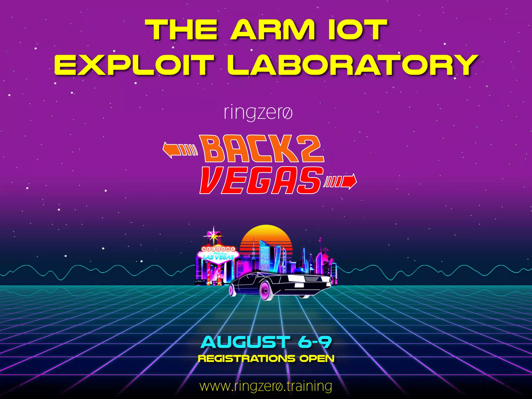 @therealsaumil
@_ringzer0
ringzer¿
AUGUST 6-9
REGISTRATIONS OPEN
www.ringzer¿.training
THE ARM IoT
EXPLOIT LABORATORY
 