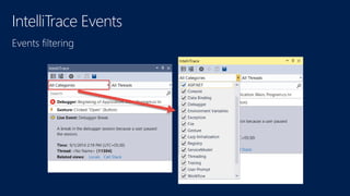 IntelliTrace Events 
 