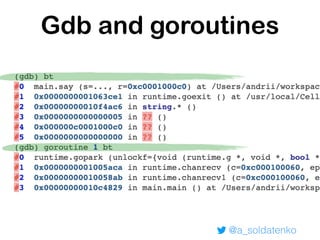 @a_soldatenko
Gdb and goroutines
 