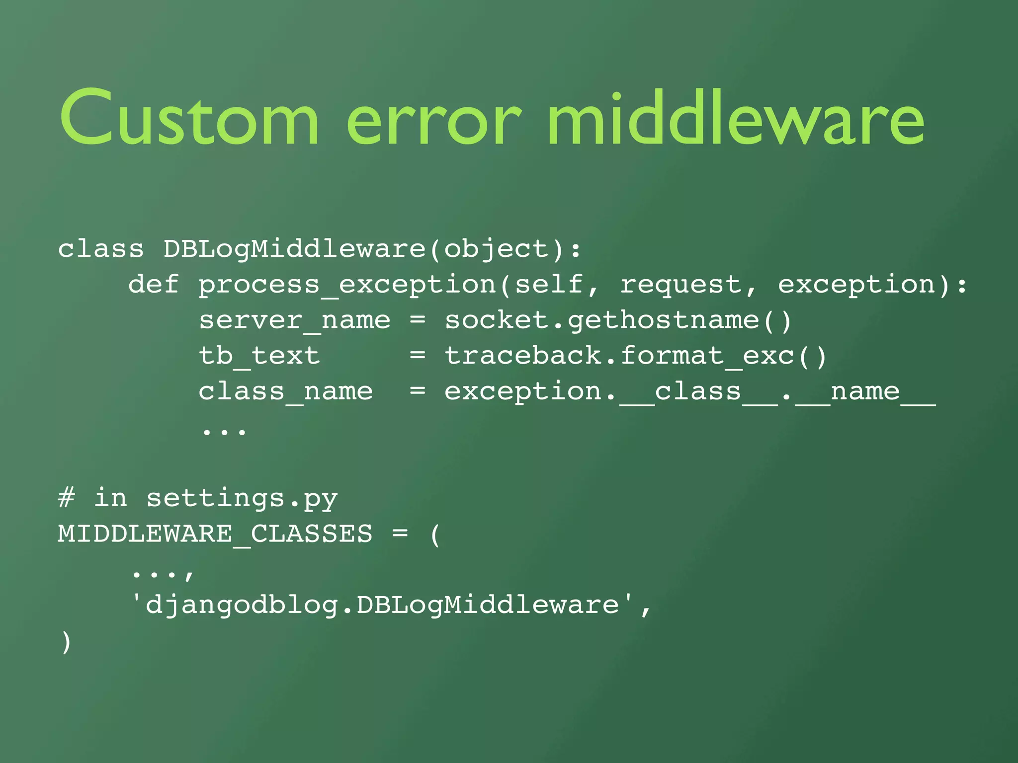 Debugging Django
