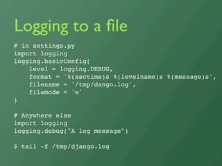 Debugging Django