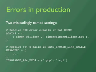 Debugging Django