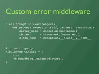 Debugging Django