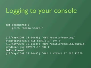 Debugging Django