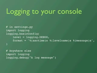 Debugging Django