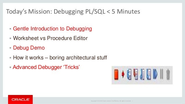 debugging pl sql with oracle sql developer