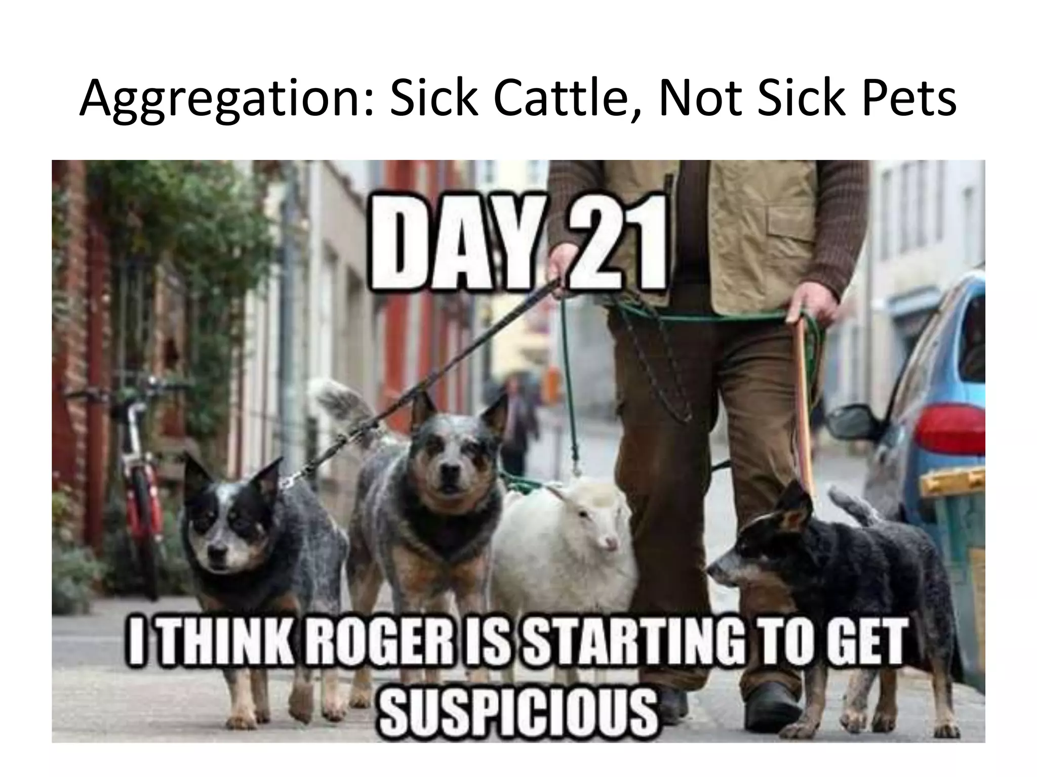 Aggregation: Sick Cattle, Not Sick Pets
 