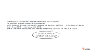 what caused the
function to time out?
 