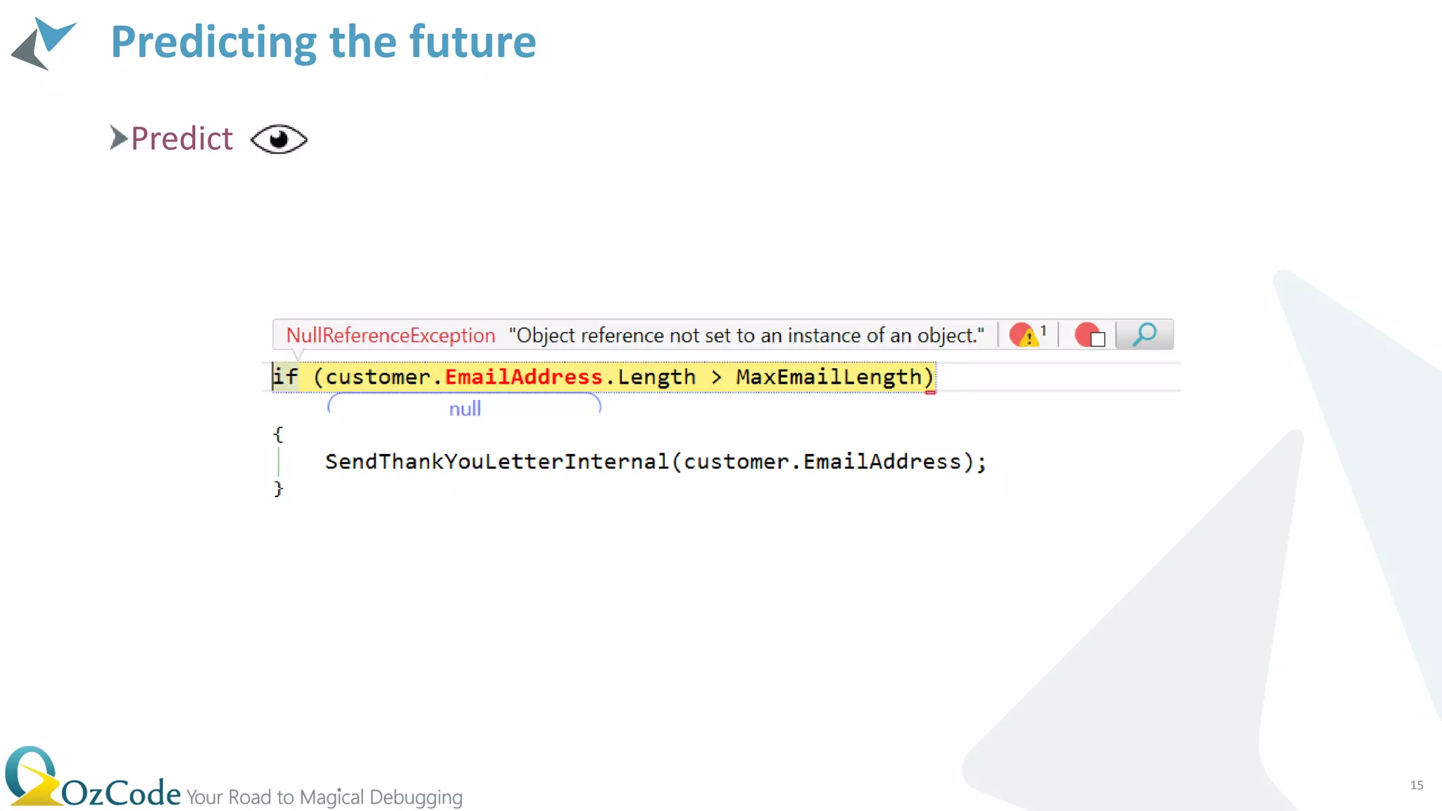 Predicting the future
Predict
15
 