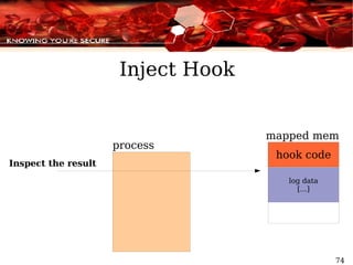 Inject Hook process Inspect the result mapped mem 