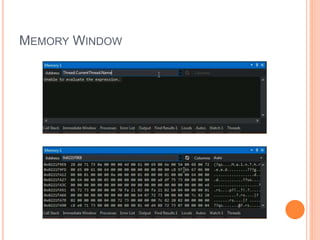 Debug windows in visual studio | PPTX
