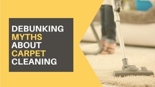 Debunking myths   carpet cleaning