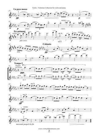 Violin - Valentine Collection for violin and piano
      Un poco mosso
27      ≤                                          ...