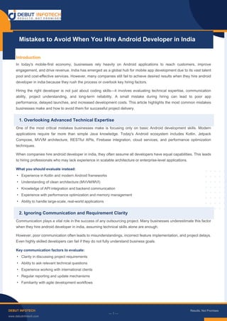 Common Mistakes to Avoid When Hiring Android Developers in India for ...