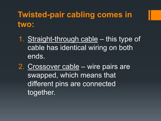Types of Ethernet Cable | PPTX