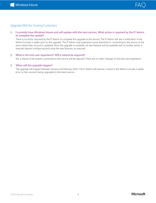 Questions Intune Microsoft Intune FAQ - From Atidan | PDF