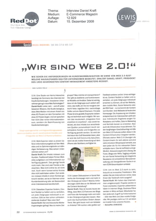 Dec 08 - Web 2.0 To Web 2.0 (E Commerce Magazin)