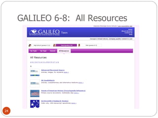 GALILEO 6-8:  All Resources 