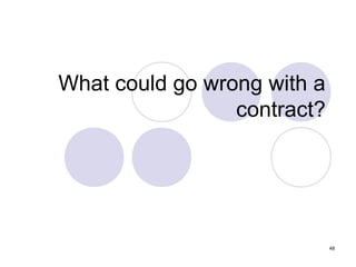 What could go wrong with a
contract?

48

 