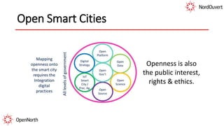 Openness is also
the public interest,
rights & ethics.
Open Smart Cities
 
