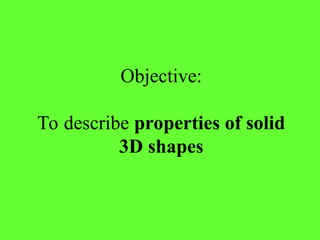 Comprehensive Guide to Properties of Solid 3D Shapes and Their ...